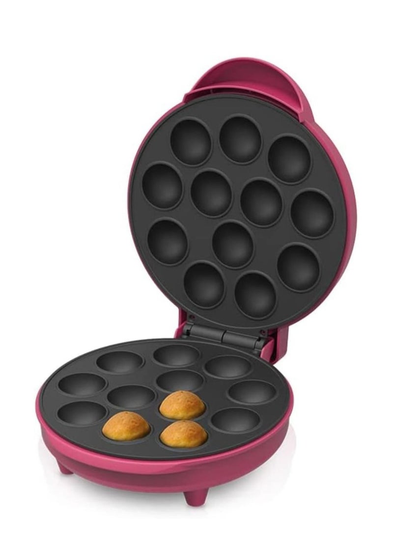 Electric Cake Pop Maker with 12 Slots – Non-Stick Donut & Pancake Maker for Mini Treats – Compact Baking Machine for Home Kitchen & Parties  - Image 1