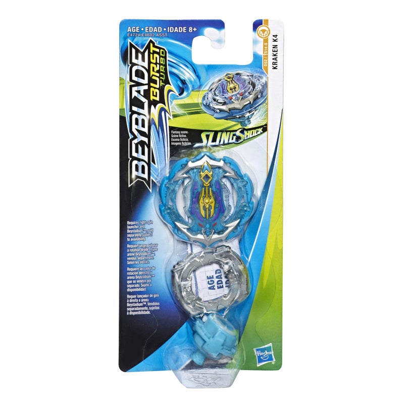 BEYBLADE Burst Turbo Slingshock Kraken K4 Single Battling Top, Right-Spin Attack Type, Age 8+ - Image 2