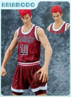 Slam Dunk: Super Large Standing Sakuragi Hanamichi with Interchangeable Head (Red) from Shohoku High School - Handmade Model Figure Decoration 31 cm