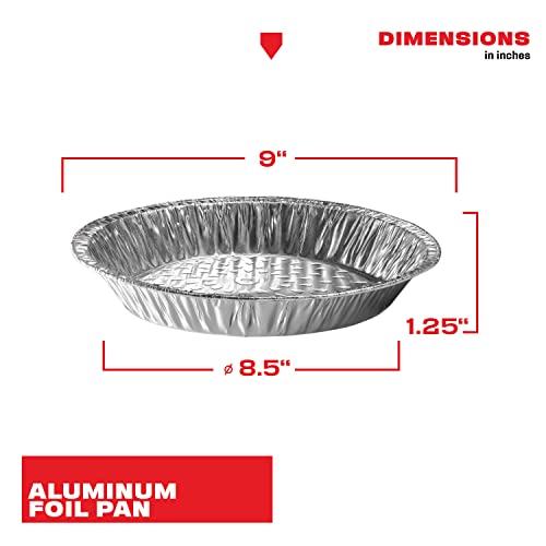 NoCry Premium Disposable Pie Pans (50 Pack) — 9 Inch Foil Aluminum Tins with Full Curl Lip for Baking Delicious Tarts or Crispy Pastry Crusts — Lightweight Yet Sturdy — Even Heat Distribution - Image 5