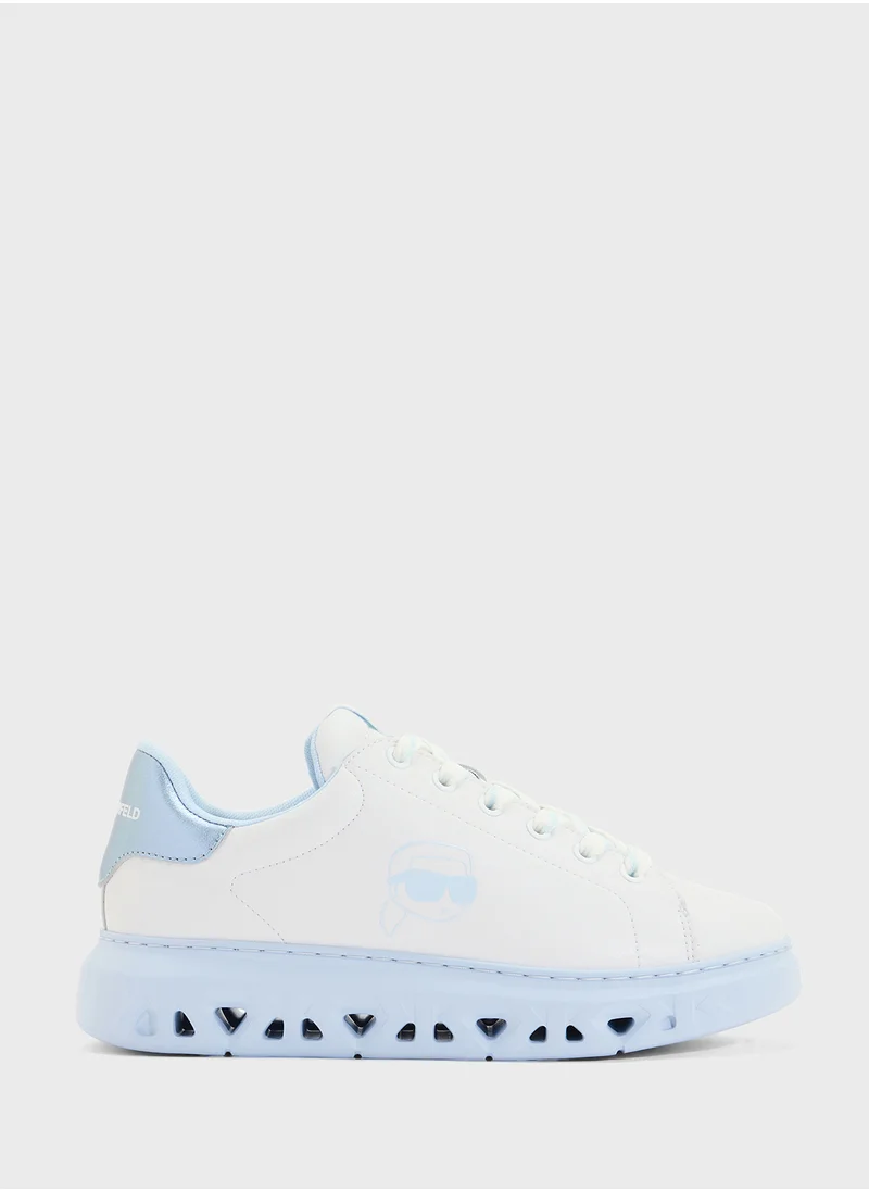 Karl Lagerfeld Kapri Kite Outline Low Top Lace Up Sneakers