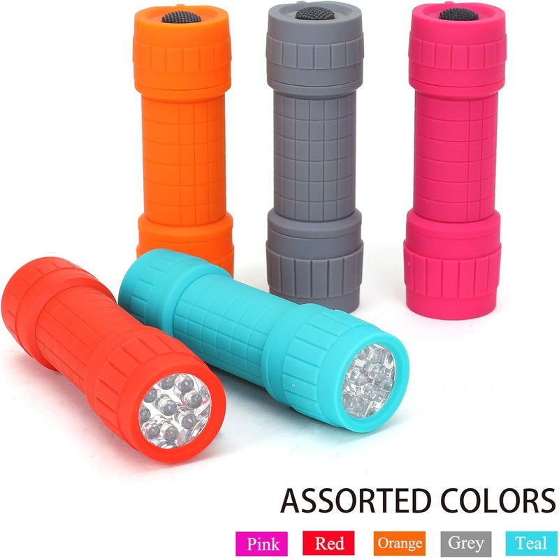 FASTPRO 10-Pack, 9-LED Mini Flashlight Set, AAA Batteries are Included and Pre-Installed, Perfect for Class Teaching, Camping, Wedding Favor - Image 5