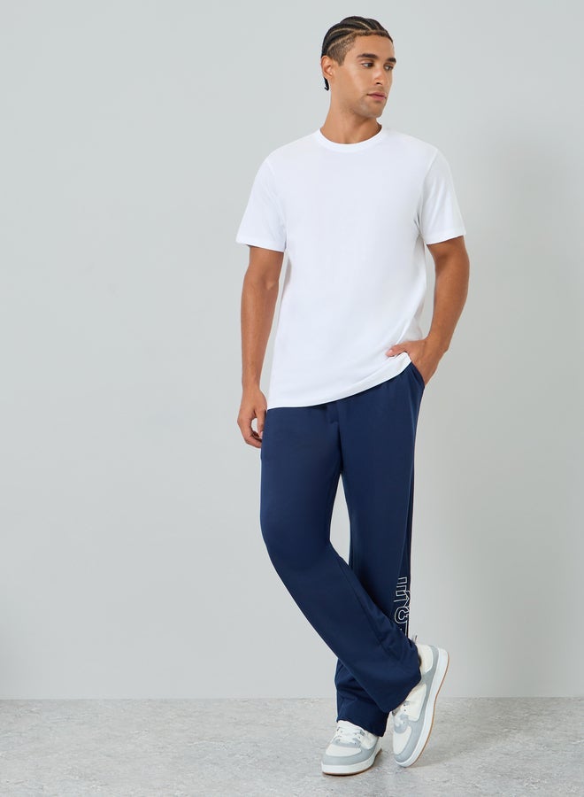 Styli Men White Crew Neck Regular Fit T-Shirt - Image 2