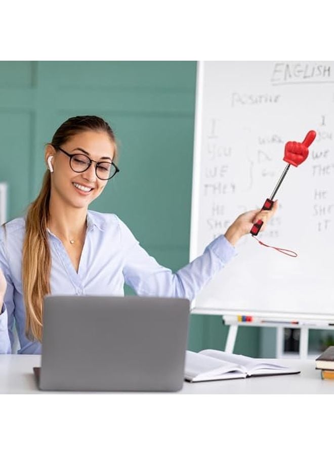 Red Retractable Teaching Pointer Stainless Steel Telescopic Classroom Whiteboard Indicator - Image 5