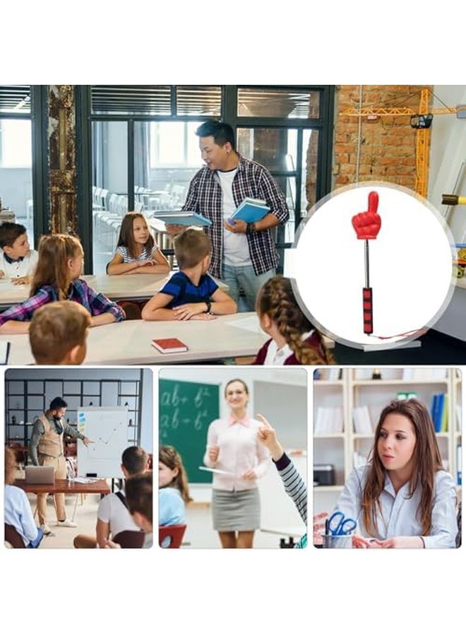Red Retractable Teaching Pointer Stainless Steel Telescopic Classroom Whiteboard Indicator - Image 3