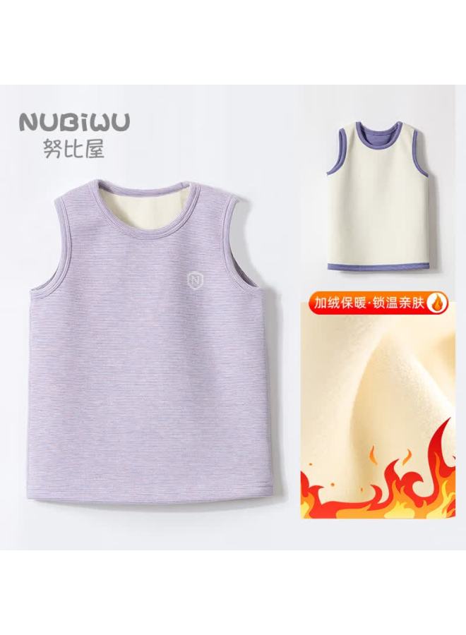 Nubiwu Kids Vest Boys Autumn Winter Thickened Warm Vest Girls Slim Boneless Inner Wear Shoulder Clothes