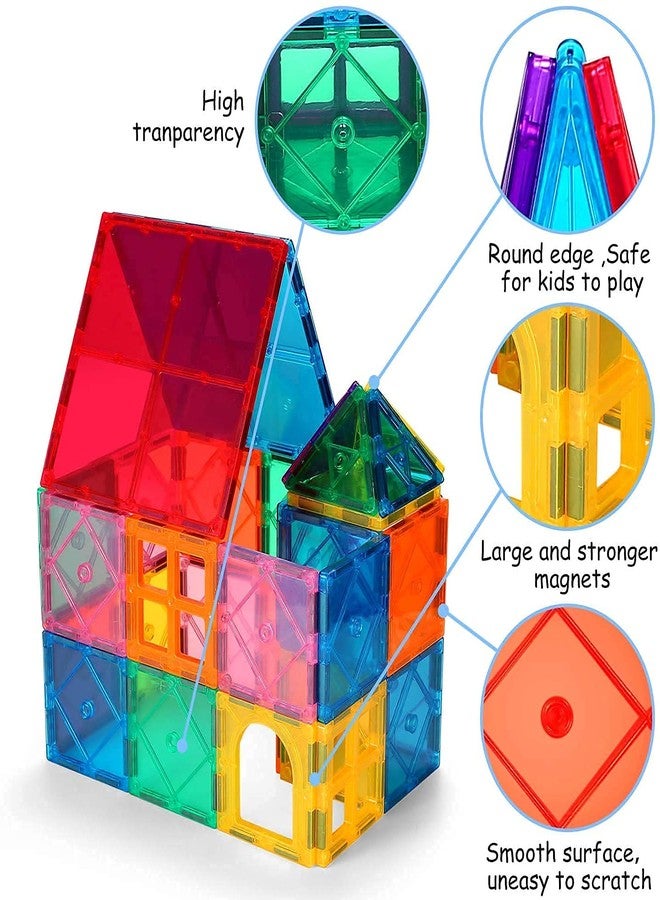 SNAPTRON Magnetic Blocks for Kids Tiles -60 Pieces Set Gifts for Girls, Boys, Magnetic Blocks for Kids 3+ Years, 4 5 6 7 8 9 10/ Constructing & Learning Builder Educational Magnetiles Game - Image 4