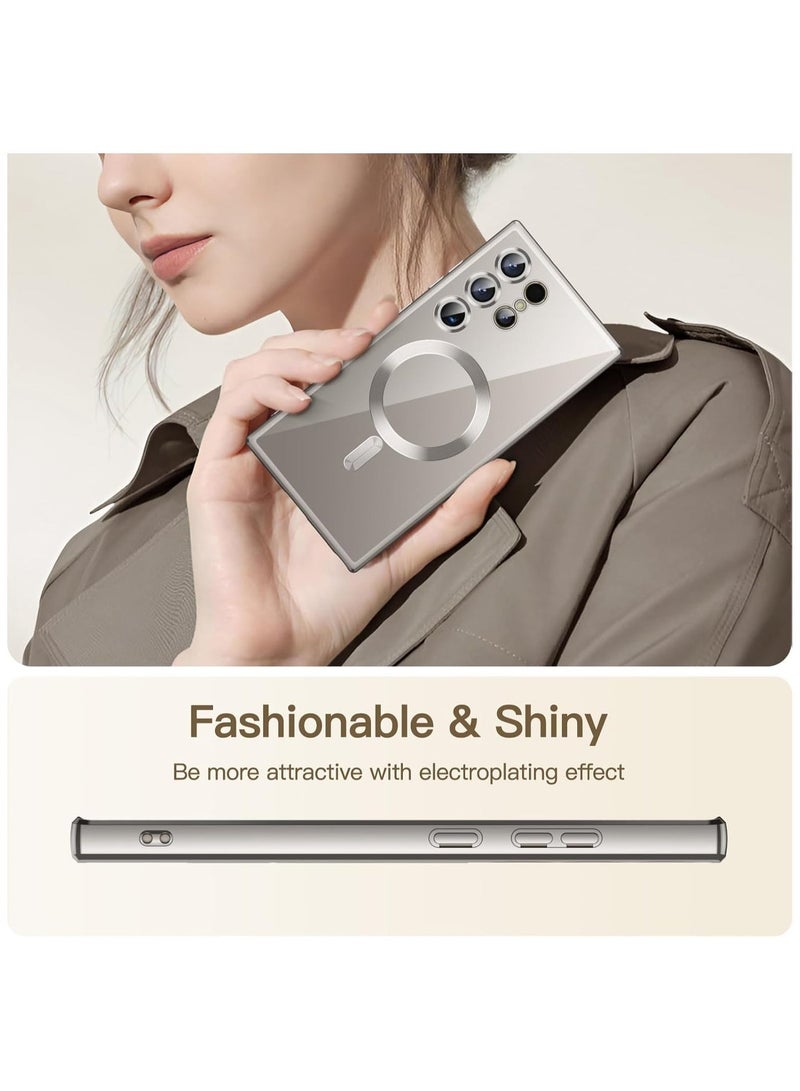 ACLIX Magnetic Case for Samsung S25 Ultra, Case Clear, [Compatible with Magsafe, Built-in Camera Lens Protector] | Natural Titanium - Image 5