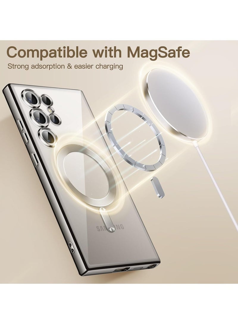 ACLIX Magnetic Case for Samsung S25 Ultra, Case Clear, [Compatible with Magsafe, Built-in Camera Lens Protector] | Natural Titanium - Image 2