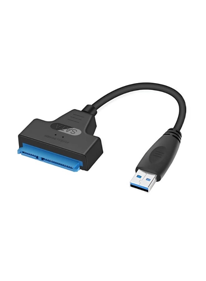 NTECH USB to SATA Adapter, Hard Drive Adapter Cable, SATA to 3.0 Adapter Cable For 2.5/3.5 inch SSD & HDD Single USB - Black (SM-DSTIII) - Image 1
