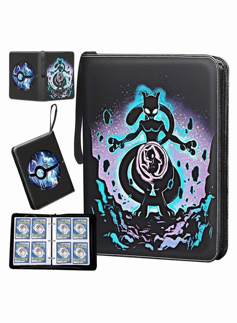 4-Pocket Binder Compatible with Pokemon Card, 400 Pockets Portable Trading Cards Holder Collector Album with 50 Removable Sheets for Boys Girls - Image 1