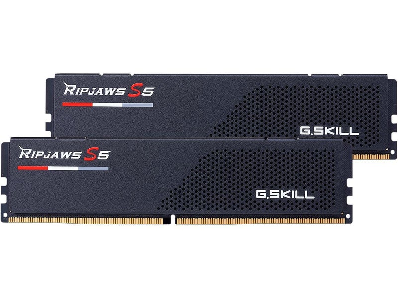 G.SKILL Ripjaws S5 Series DDR5 RAM (Intel XMP 3.0) 64GB (2x32GB) 6400MT/s CL32-39-39-102 1.40V Desktop Computer Memory U-DIMM - Matte Black (F5-6400J3239G32GX2-RS5K) - Image 1