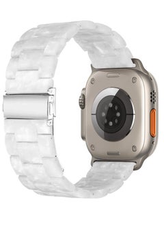 CATANES Apple Watch Strap 49mm 45mm 44mm 42mm Resin Strap Slim Resin Bracelet with Stainless Steel Metal Buckle Wristband Replacement Strap for Apple Watch Ultra2 Ultra SE Series 8/7/6/5/4/3/2/1 Multicolour  - Image 2