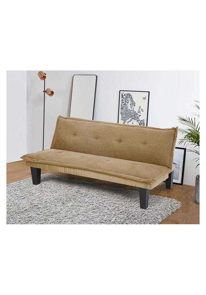 DANUBE HOME أريكة سرير من القماش مانولو قابلة للتحويل للنوم وسرير أثاث غرفة المعيشة للمنزل L165xW80xH73 سم بيج - Image 1