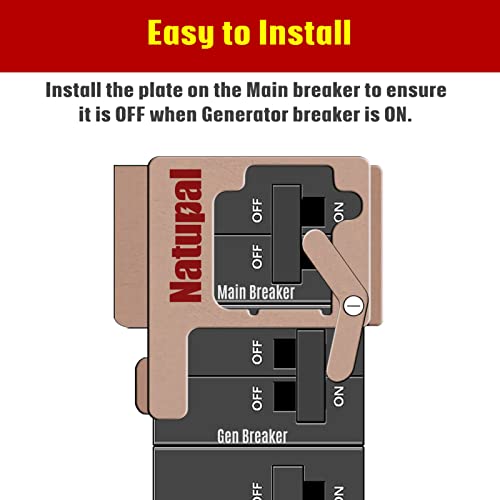 Natupal Generator Interlock Kit Compatible with Siemens and Murray, ECSBPK02 Mechanical Interlock Kit Between the Main Breaker Powered by Utility Power and Generator Powered by Standby Power. - Image 3