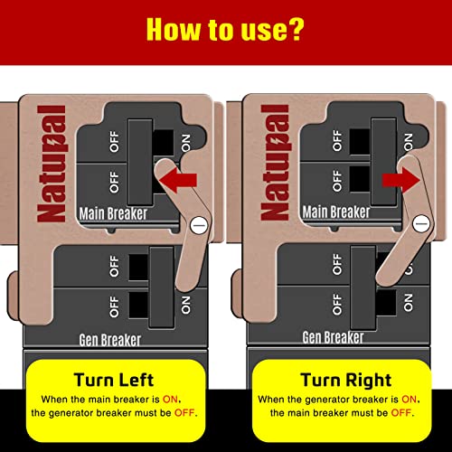 Natupal Generator Interlock Kit Compatible with Siemens and Murray, ECSBPK02 Mechanical Interlock Kit Between the Main Breaker Powered by Utility Power and Generator Powered by Standby Power. - Image 4