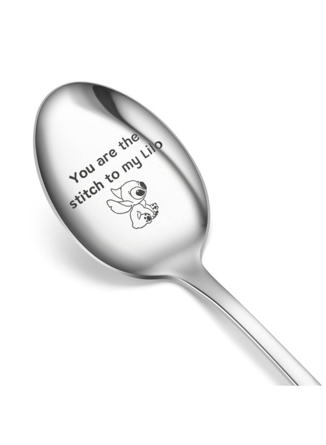 Classic Gift Cute Cartoon Pattern Stetney Donald Duck Bear Mickey Mouse Stainless Steel Spoon Ice-cream Spoon-Specifications:39#  - Image 1