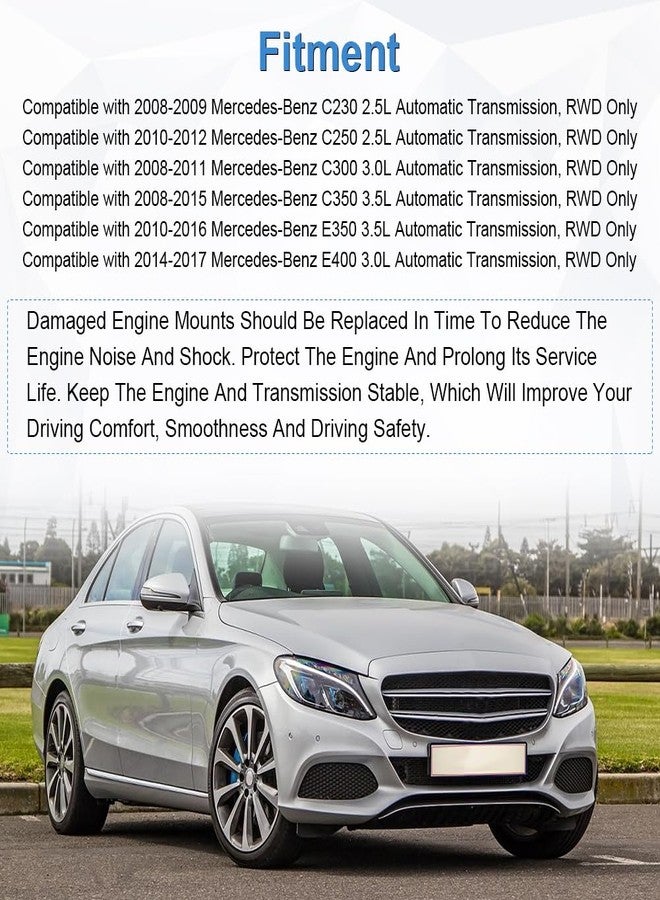 JDMON طقم تركيب محرك وناقل حركة JDMON مكون من 3 قطع، بديل لسيارات مرسيدس بنز C230، C250، C300، C350، E350، E400 موديلات 2008-2017. متوافق مع الأرقام A4017، A7098، 2042400917، 2042404317، 1402401318 - Image 3