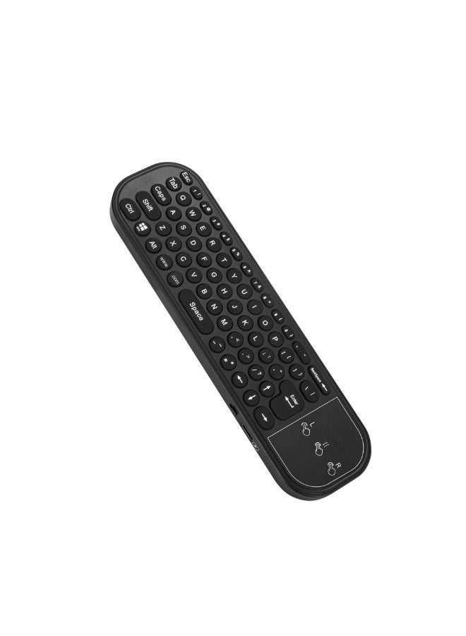 Daytoyz Rechargeable Mini Bluetooth Keyboard Voice Remote with Touchpad Backlit Portable Wireless Keyboard with 2.4G USB Dongle for PC, Projector, Android TV Box, USB Type C, Black - Image 2