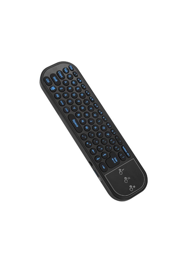 Daytoyz Rechargeable Mini Bluetooth Keyboard Voice Remote with Touchpad Backlit Portable Wireless Keyboard with 2.4G USB Dongle for PC, Projector, Android TV Box, USB Type C, Black - Image 3