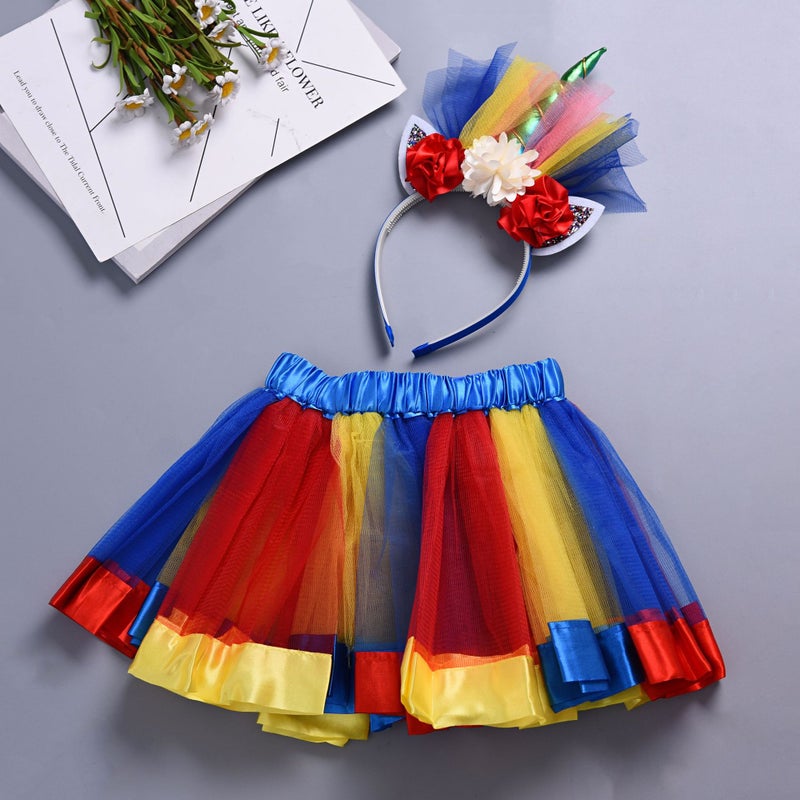 Ins Popular Pettiskirt Tutu Children'S Skirt New Girls' Colorful Christmas Stage Half-Length Yarn - Image 4