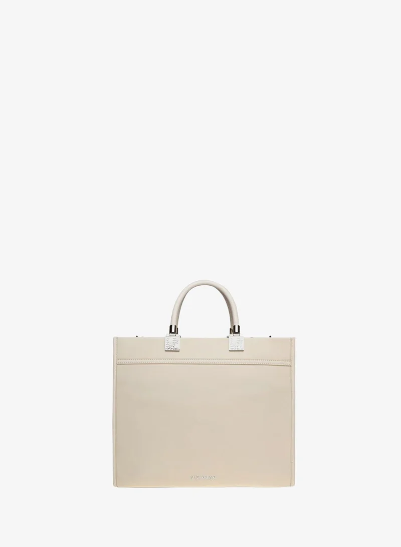 ستيف مادن Steve madden riches women's ivory tote bag