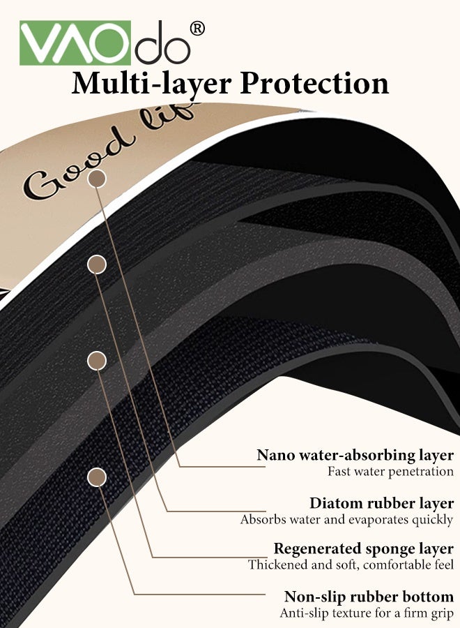 فاو دو سجادة مطبخ غير منتظمة، سجادة مطبخ مبطنة مضادة للتعب، سجادة مكتب غير قابلة للانزلاق، سجادة مطبخ مقاومة للأوساخ وسهلة التنظيف للمطبخ والأرضية والمكتب والحمام 80*80 سم - Image 5