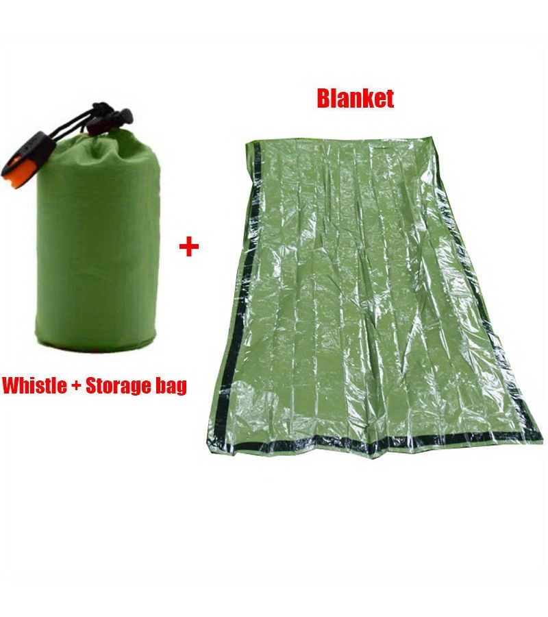 Green Portable Emergency Survival Sleeping Bag with Hot Pack First Aid Kit - Image 3