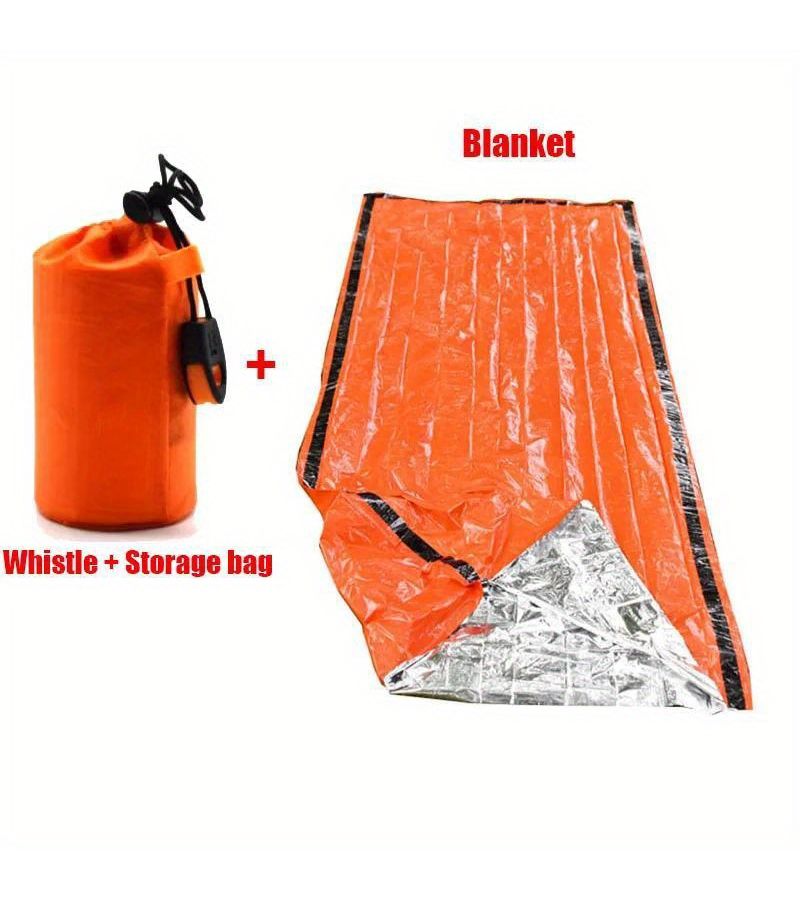 Green Portable Emergency Survival Sleeping Bag with Hot Pack First Aid Kit - Image 5