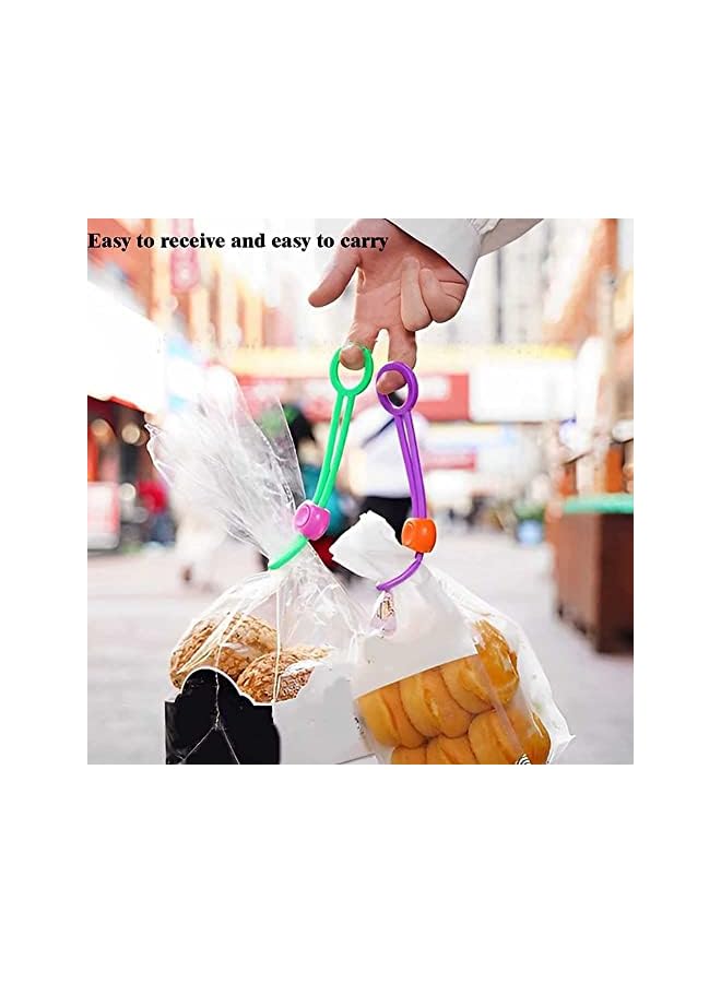 Goodern 6 Pack Bag Clips Food Clips For Sealing Straps,Multi-Purpose Sealer Food Storage Bags Snacks Reusable Cable Ties Cord Organizer Freezer Fridge Bag Sealing Clip For Home Kitchen Office - Image 3