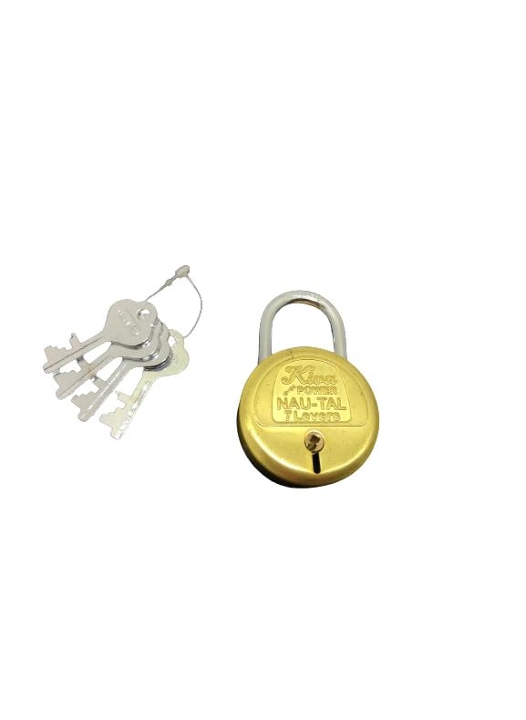ARSALAN ARSALAN Shoppe Gold Heavy Duty Shackle PAD Locks with 4 Keys for Your Basic Security Purpose 50 MM 2 