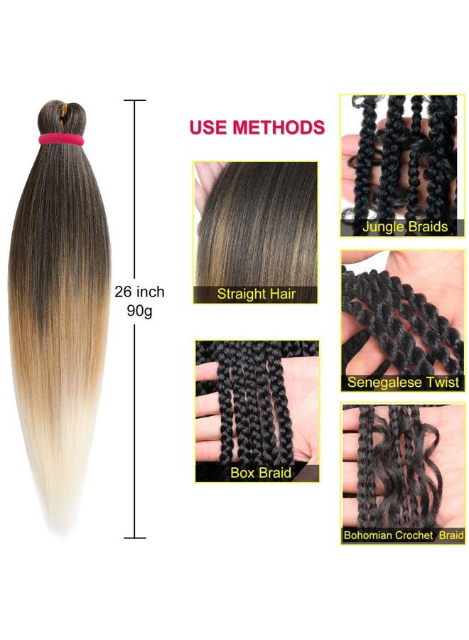 Leeven 2 Packs Black Braiding Hair 26 Inch Pre Streched Easy For Braiding Hair Yaki Texture Professional Braiding Hair Hot Water Setting Synthetic Hair Extension For Twist Braids (1B#) - Image 4