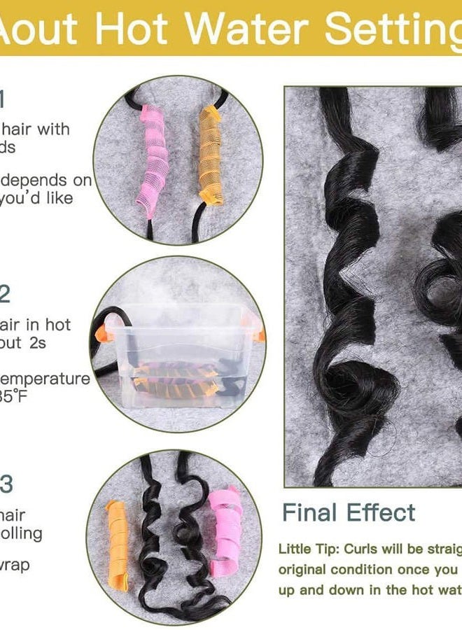 Leeven 2 Packs Black Braiding Hair 26 Inch Pre Streched Easy For Braiding Hair Yaki Texture Professional Braiding Hair Hot Water Setting Synthetic Hair Extension For Twist Braids (1B#) - Image 5