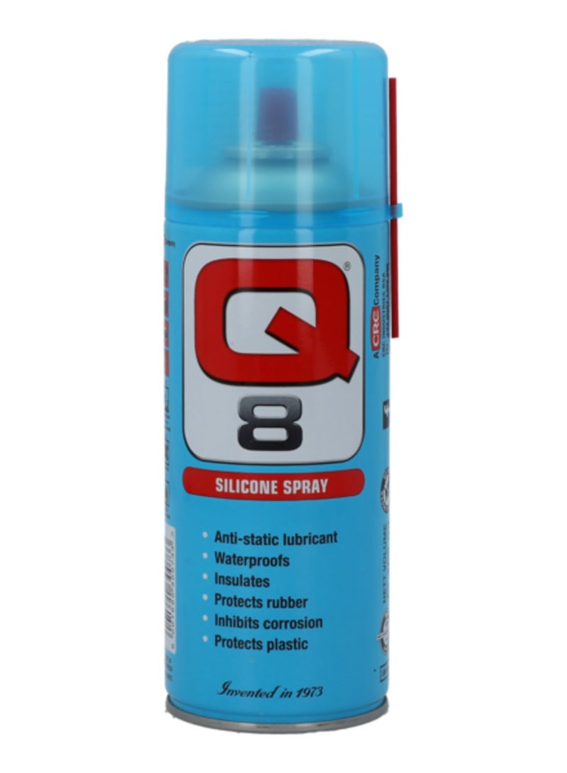 كيو أويل رذاذ تشحيم سيليكوني مضاد للكهرباء الساكنة ومقاوم للماء من Q8 للمطاط والبلاستيك 400 مل - Image 1