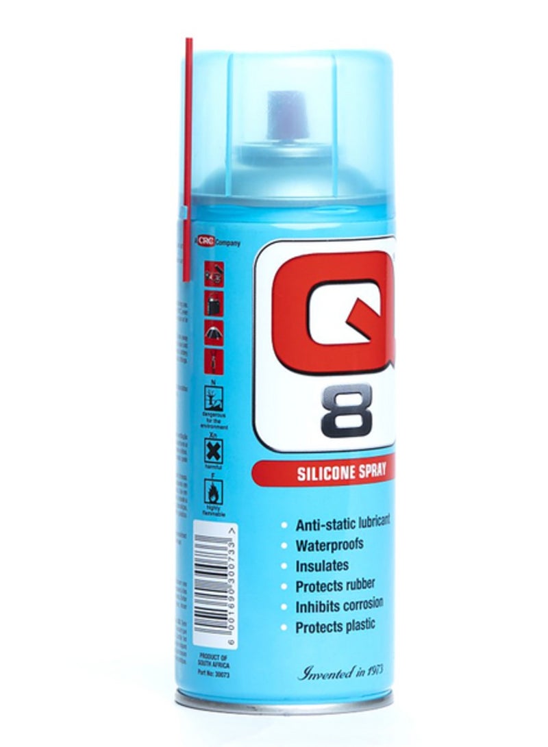 كيو أويل رذاذ تشحيم سيليكوني مضاد للكهرباء الساكنة ومقاوم للماء من Q8 للمطاط والبلاستيك 400 مل - Image 3