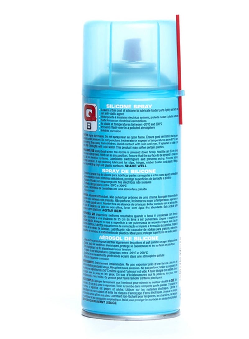 كيو أويل رذاذ تشحيم سيليكوني مضاد للكهرباء الساكنة ومقاوم للماء من Q8 للمطاط والبلاستيك 400 مل - Image 4