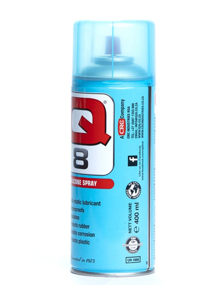 كيو أويل رذاذ تشحيم سيليكوني مضاد للكهرباء الساكنة ومقاوم للماء من Q8 للمطاط والبلاستيك 400 مل - Image 2