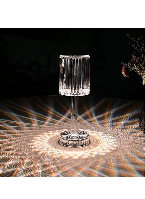 16 Colors RGB Crystal Table Lamp,Diamond Lamp Multi-Color Remote Control,Touch Dimmable Table Light,USB Charging Romantic Acrylic LED Night Light Modern Home Decoration