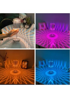 HuHa 16 Colors RGB Crystal Table Lamp,Diamond Lamp Multi-Color Remote Control,Touch Dimmable Table Light,USB Charging Romantic Acrylic LED Night Light Modern Home Decoration  - Image 5