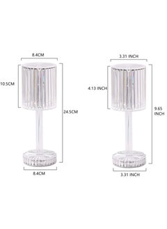HuHa 16 Colors RGB Crystal Table Lamp,Diamond Lamp Multi-Color Remote Control,Touch Dimmable Table Light,USB Charging Romantic Acrylic LED Night Light Modern Home Decoration  - Image 2