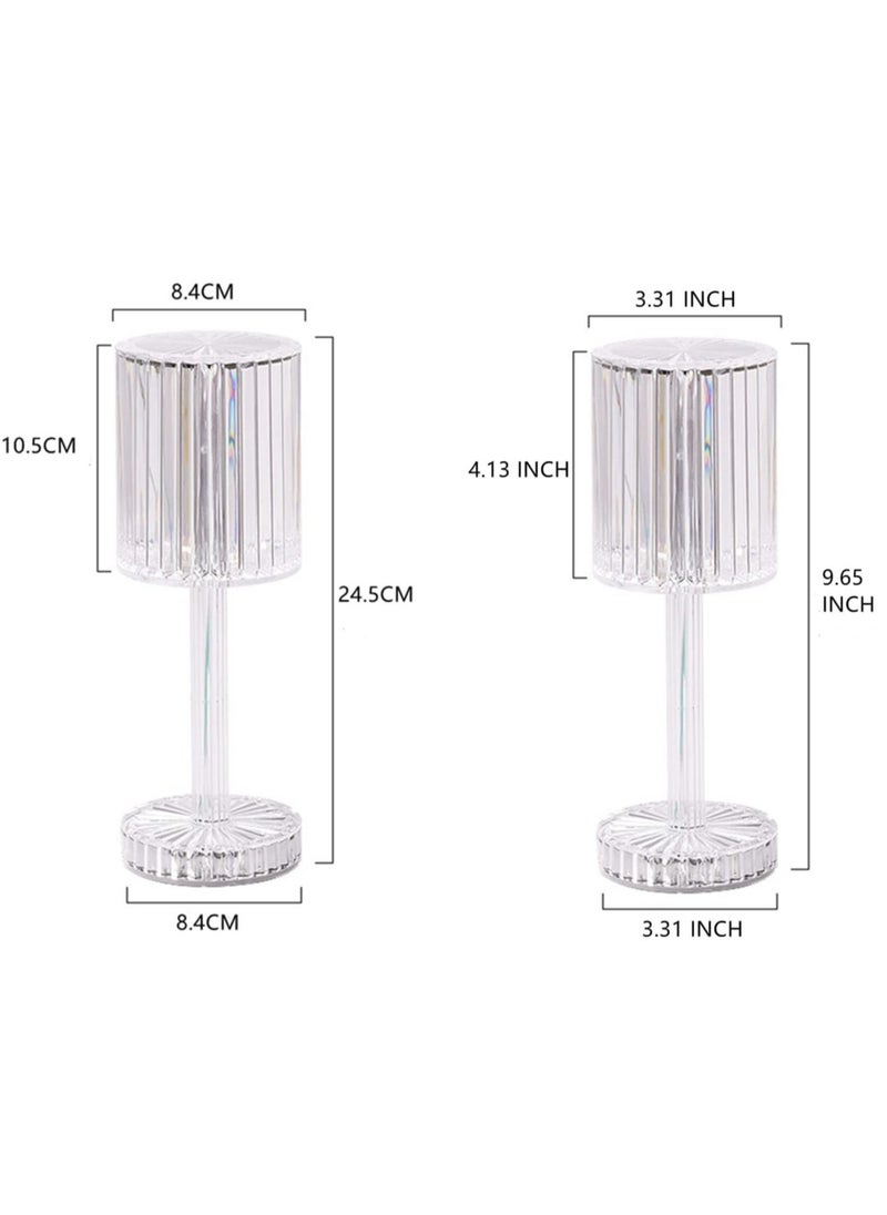 HuHa - 16 Colors RGB Crystal Table Lamp,Diamond Lamp Multi-Color Remote Control,Touch Dimmable Table Light,USB Charging Romantic Acrylic LED Night Light Modern Home Decoration - Image 1