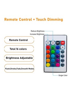 HuHa 16 Colors RGB Crystal Table Lamp,Diamond Lamp Multi-Color Remote Control,Touch Dimmable Table Light,USB Charging Romantic Acrylic LED Night Light Modern Home Decoration  - Image 3