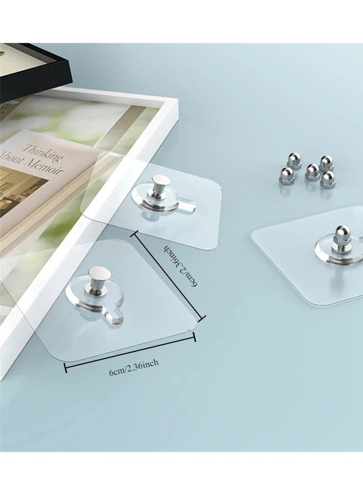 10pcs Strong Adhesive Hooks Picture Frame Poster No Drilling Hooks Waterproof Kitchen Bathroom Accessories Screw Hooks  - Image 3