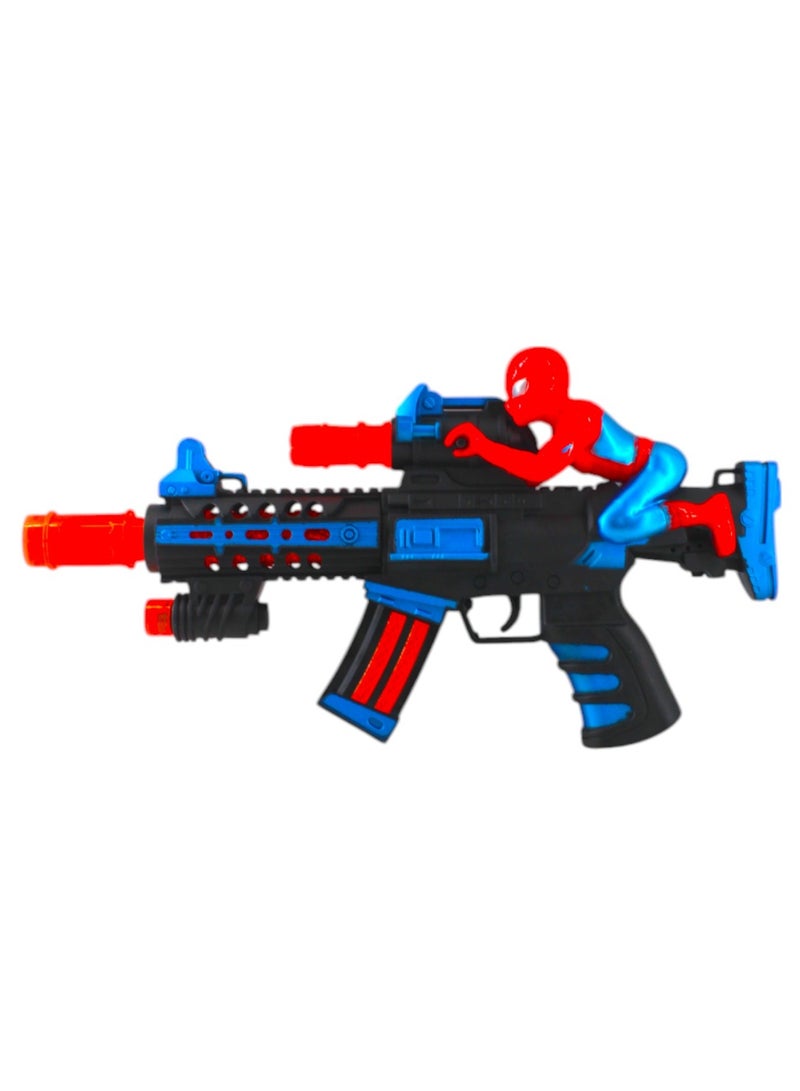 صندوق العاب Lightweight Portable Combat Gun With Spider-Man Design With Sound And Light - Image 3