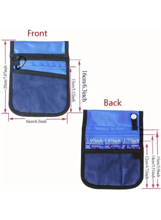 Blue Nurse Belt Bag Multi Compartment Tool Organizer Adjustable Belt Scissors Slot - Image 5