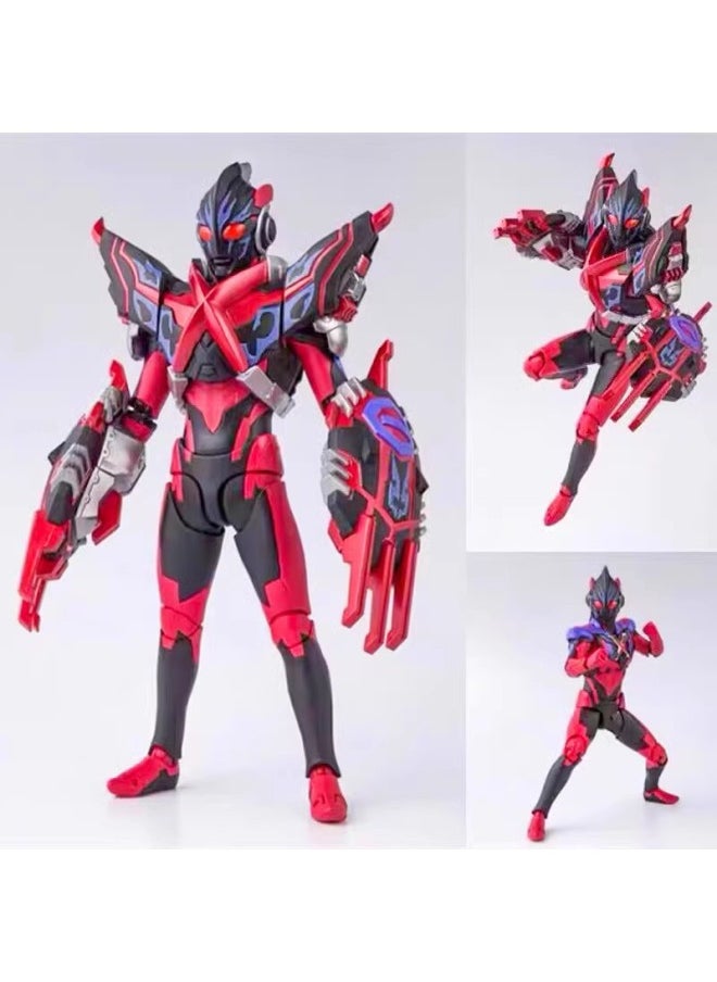 Generic - SHF Aix Ultraman Transcendental Beta Spark Hybrid Armored Suit Ultra Action Figure Hand-made Model-Color:--gate With Weapon Light 17cm Super Movable-Specifications:Standard - Image 1