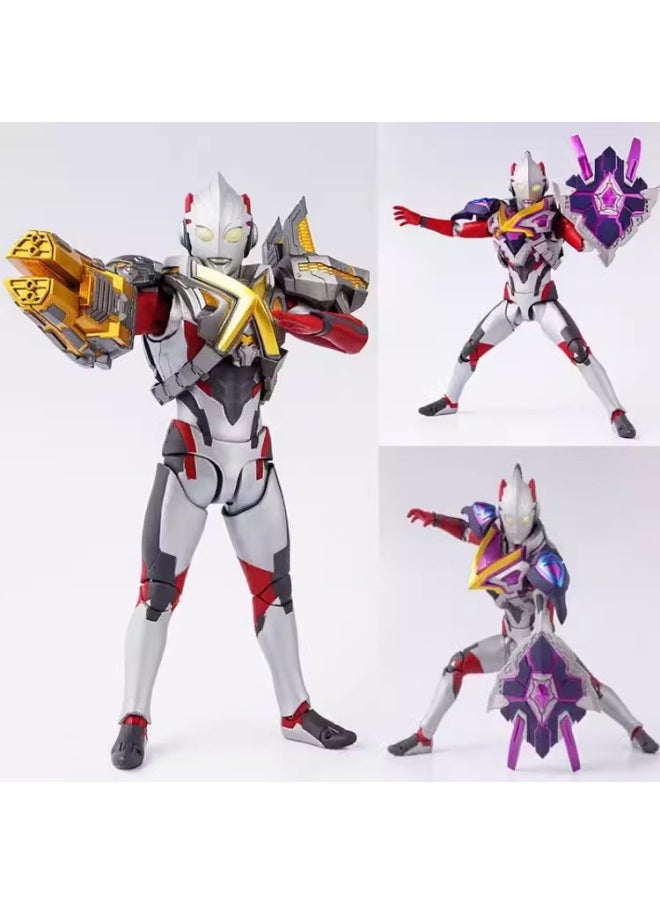 Generic - SHF Aix Ultraman Transcendental Beta Spark Hybrid Armored Suit Ultra Action Figure Hand-made Model-Color:--gate With Weapon Light 17cm Super Movable-Specifications:Standard - Image 1