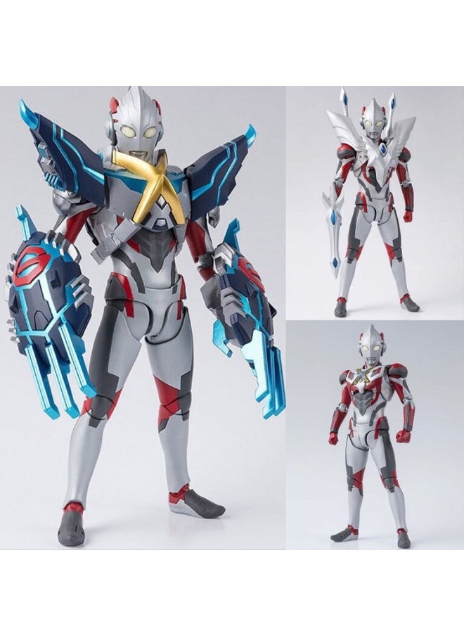 Generic - SHF Aix Ultraman Transcendental Beta Spark Hybrid Armored Suit Ultra Action Figure Hand-made Model-Color:--gate With Weapon Light 17cm Super Movable-Specifications:Standard - Image 1