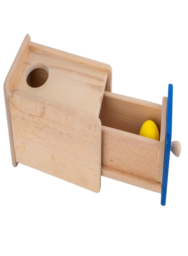 TinkerBox Object Permanence Box with Drawer | 9+ Months | Montessori Wooden Toy for Babies & Toddlers | Early Learning Puzzle for Hand-Eye Coordination & Cause-and-Effect | Safe & Durable Baby Toy