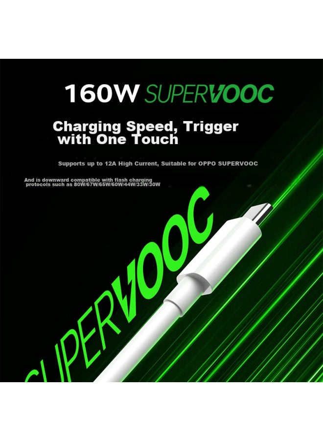 CangHua Compatible With Oppo Data Cable, Vooc Fast Charging 100w, 12a Dual-head Type-c To C Charging Cable, For Ace2/reno7/6/5/a93/k9/findx3, 1.5 Meters - Image 3